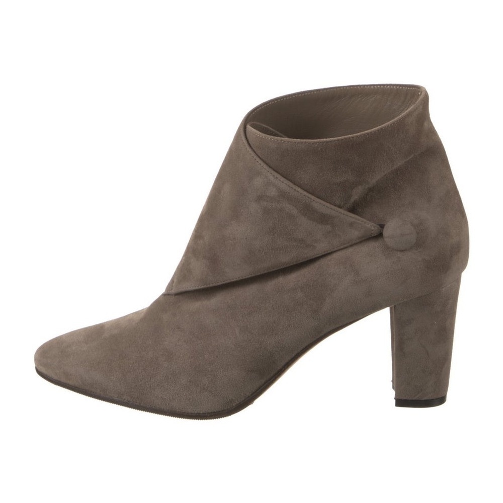 Manolo Blahnik Grey Suede Ankle Boots Size 41 (fits small 9.5-10 US)